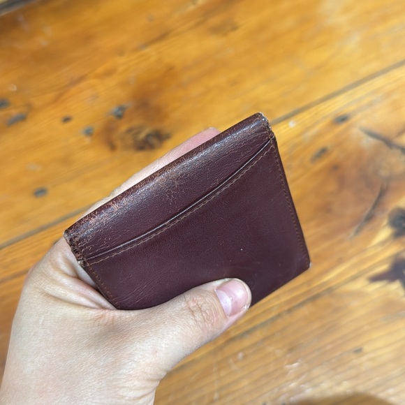 Vintage Cartier Paris Leather Compact Wallet Change Purse Burgundy and gold - Picture 6 of 11